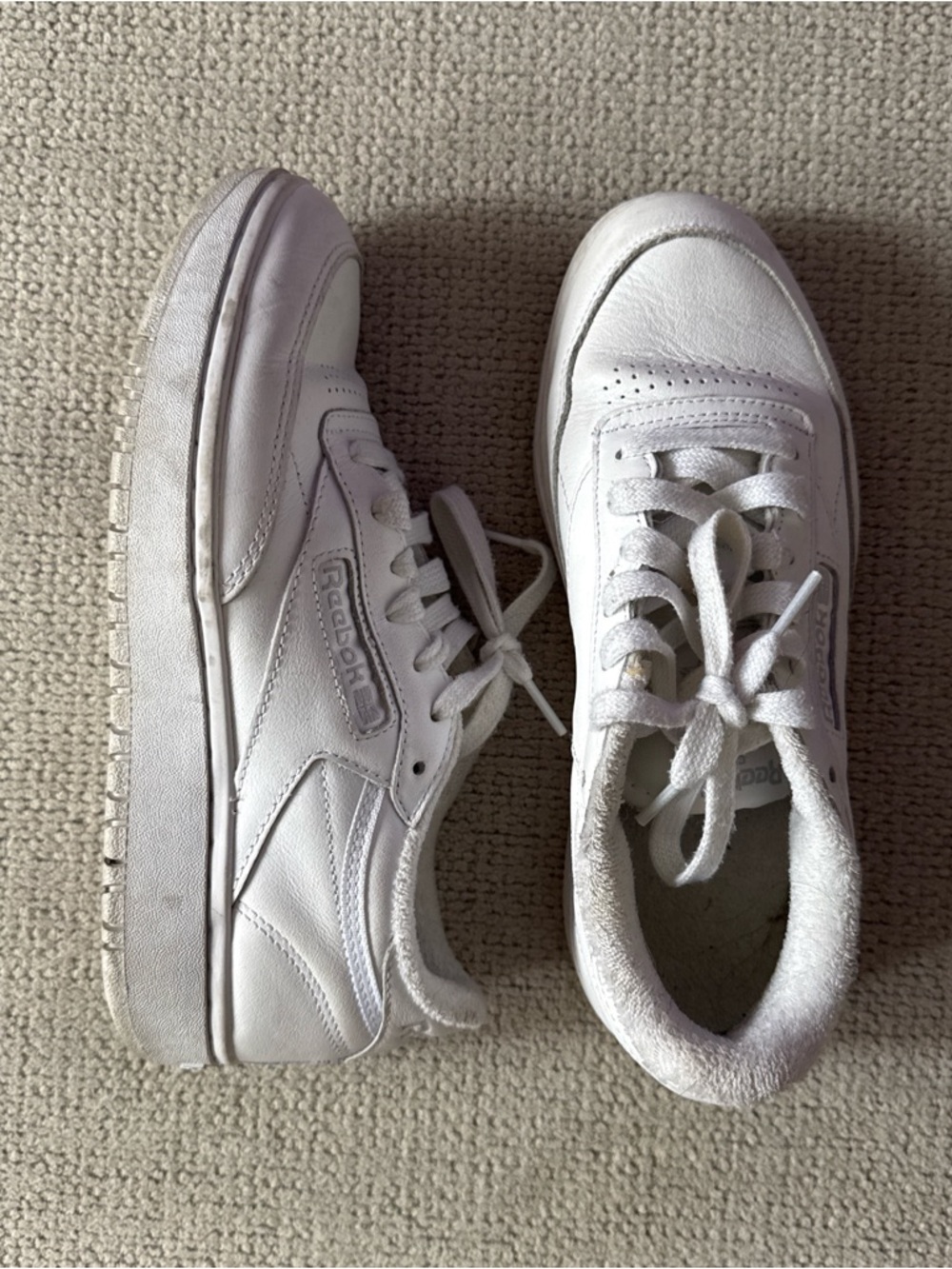 Reebok Club C Double Classic White Leather Sneakers